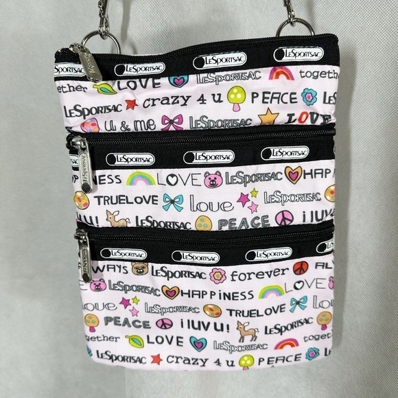 LeSportsac 3 Zippered Pocket Nylon Travel Crossbody Bag - Picture 3 of 7